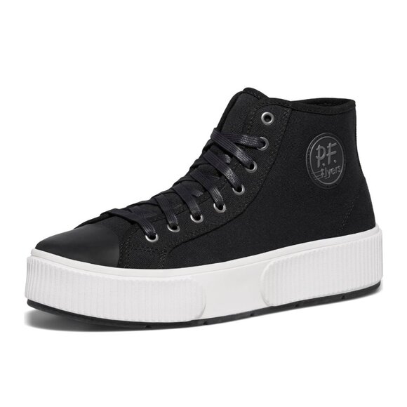 PF Flyers Unixes High-Top Black Canvas Sneakers Womens Size 9 Mens 7.5 - Picture 1 of 12